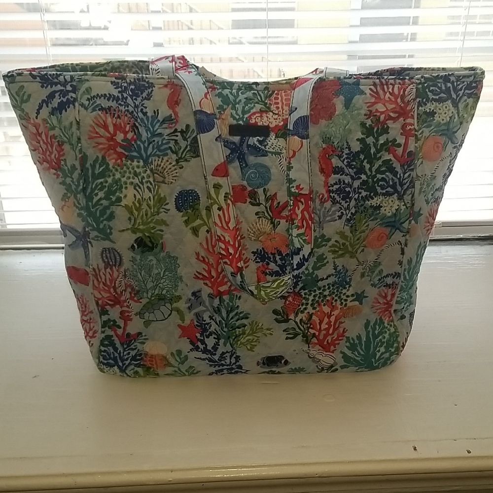 Vera Bradley Coral Reef Pattern Tote - Multicolor